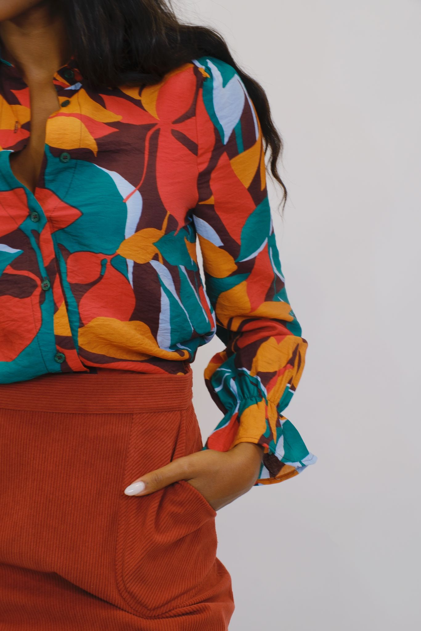 Camicia fantasia foliage - MULTICOLOR