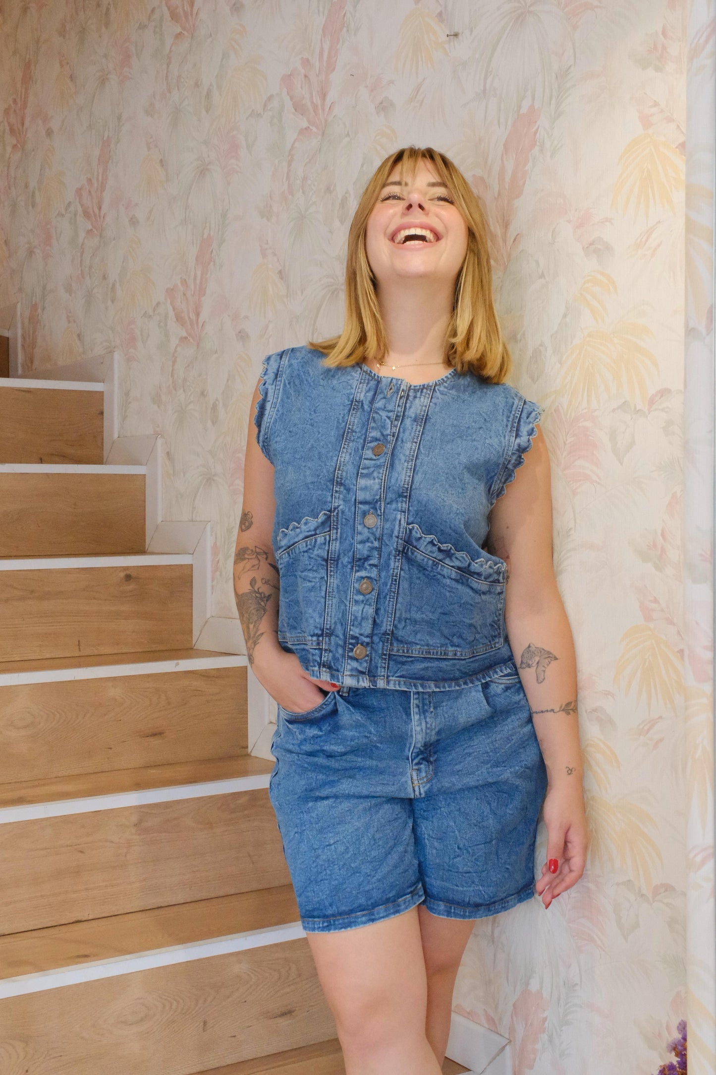 Shorts in denim - DENIM SCURO