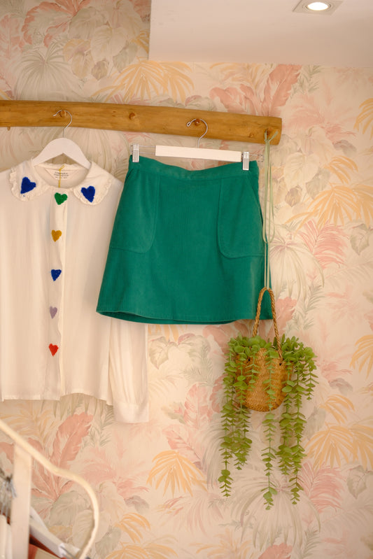 Mini gonna con tasche - VERDE