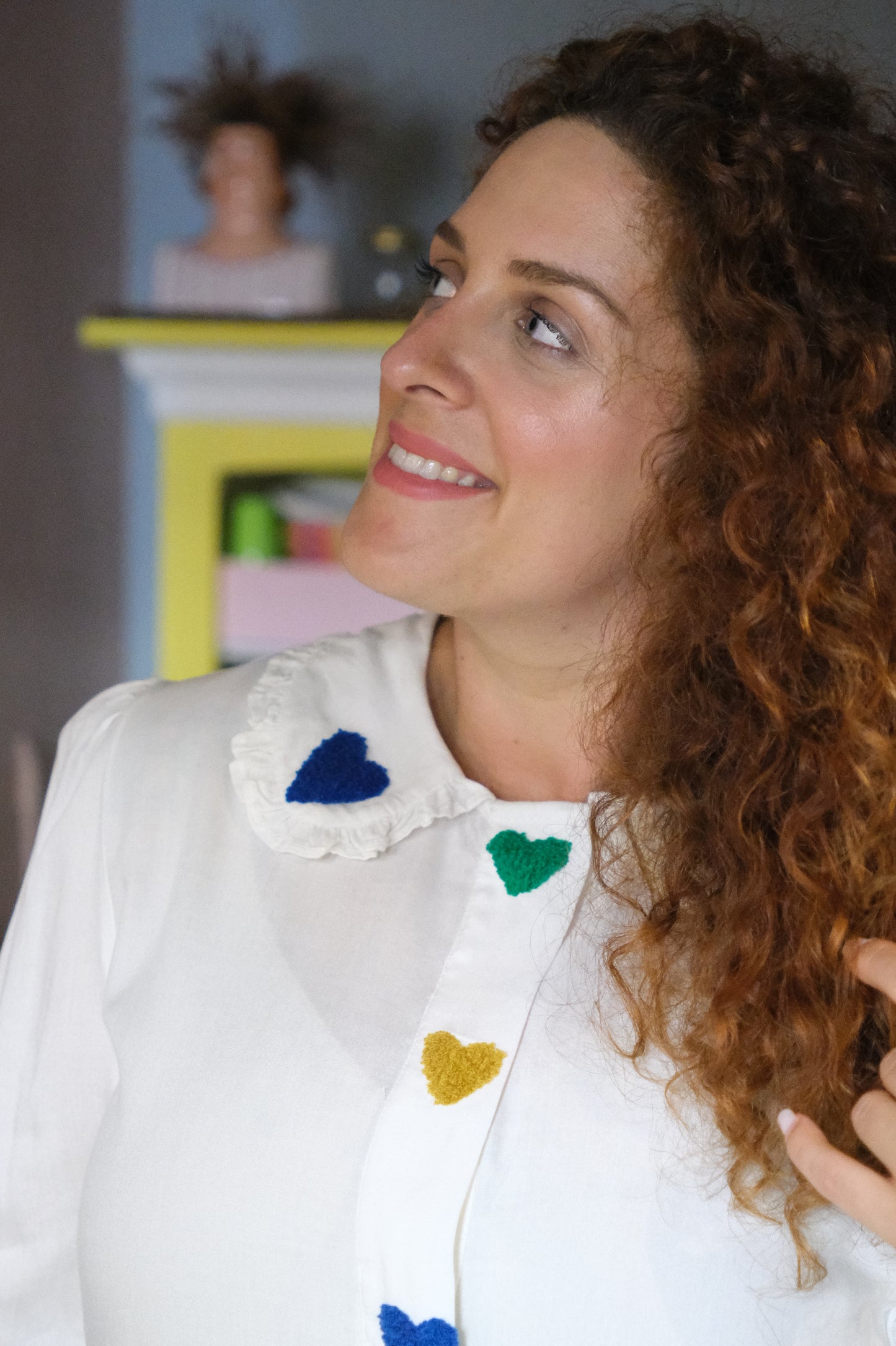 Camicia bottoni e cuori- BIANCO