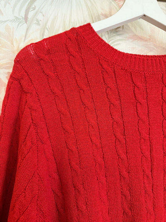 Maglia 51C/10320 Semplice Lavorata - ROSSO