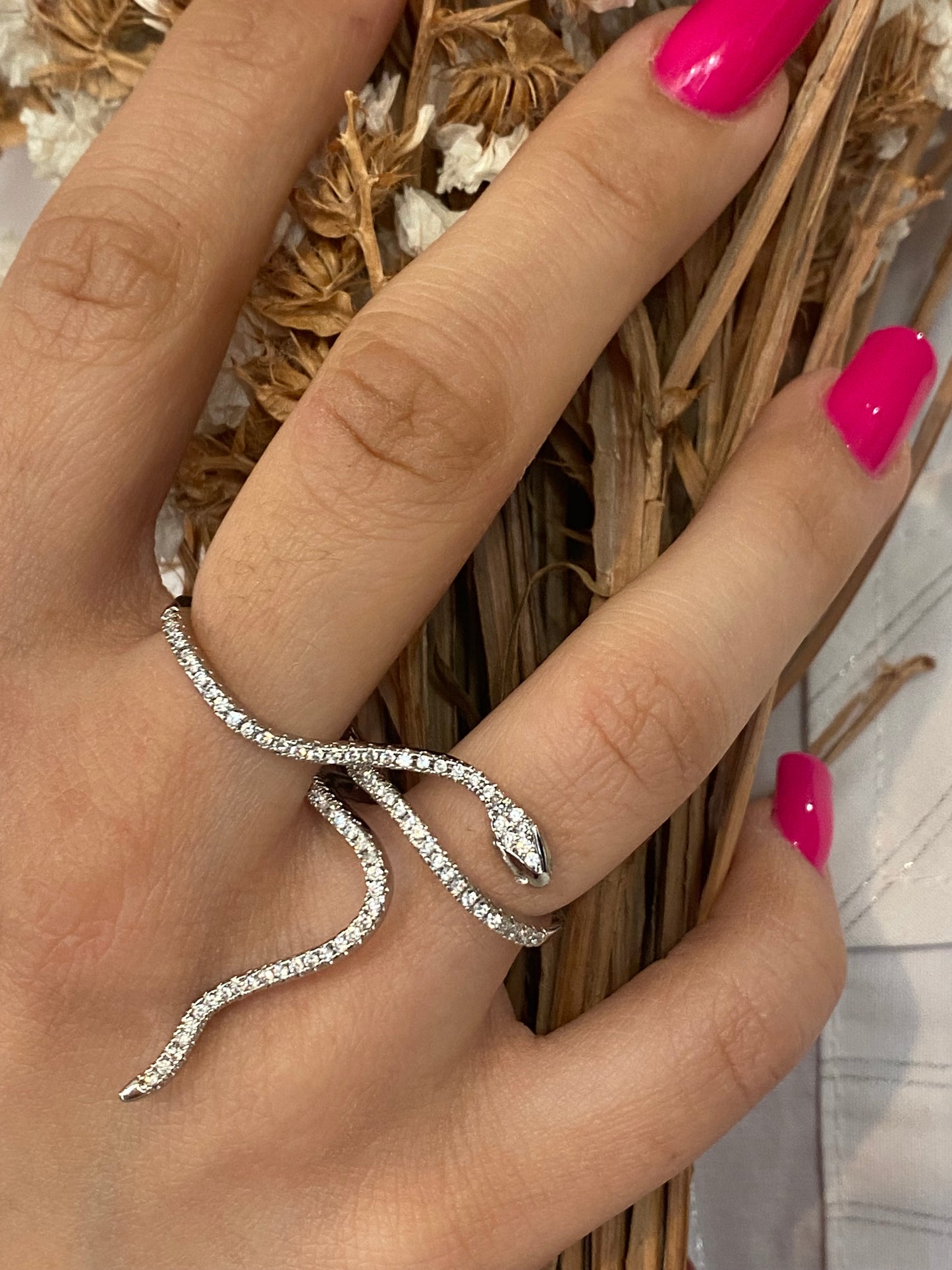 Anello Doppio Serpente - ARGENTO