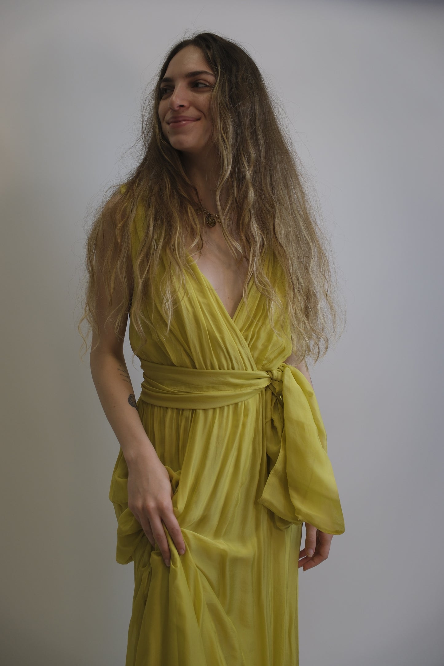 Abito Aluse Basic - GIALLO LIME