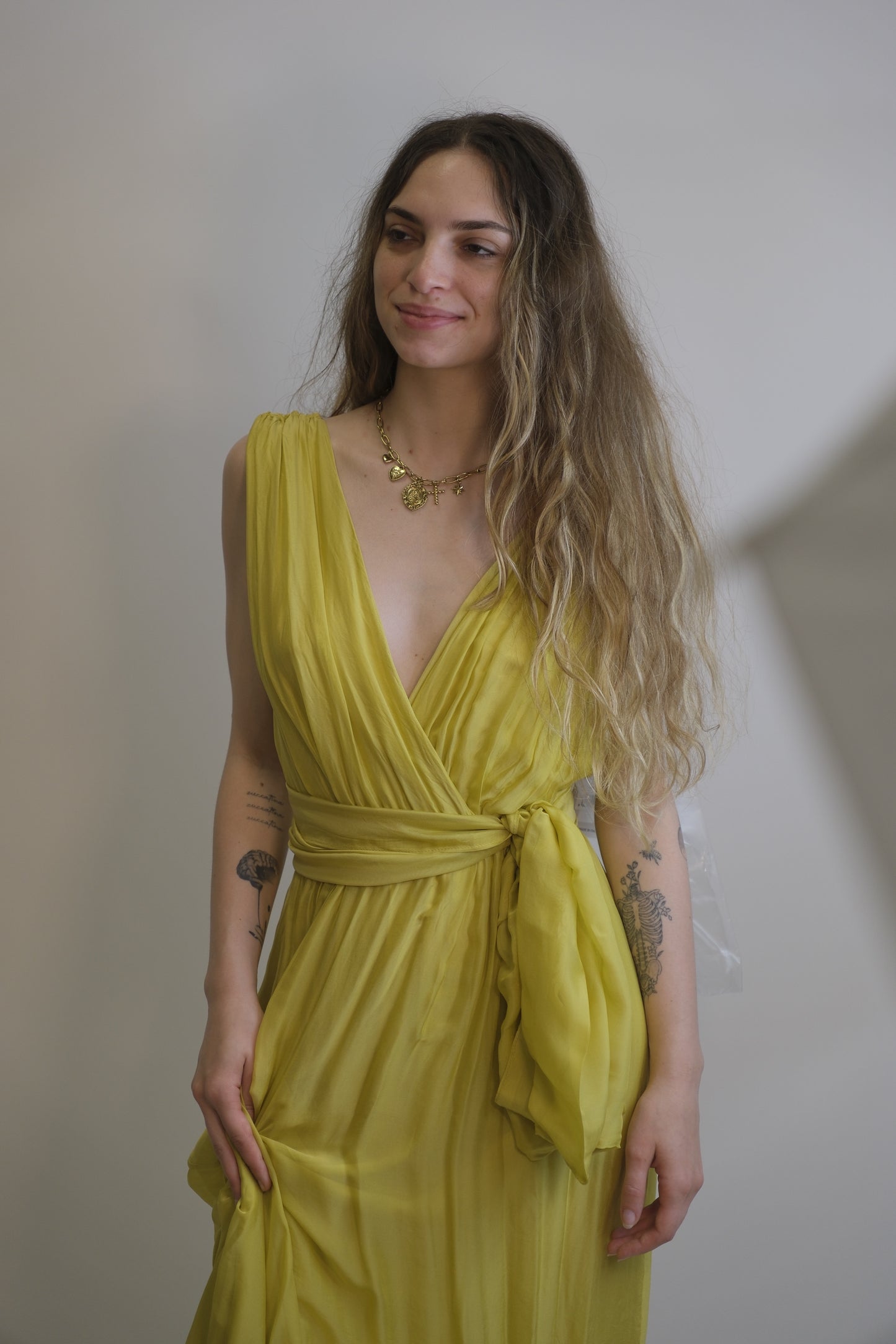 Abito Aluse Basic - GIALLO LIME