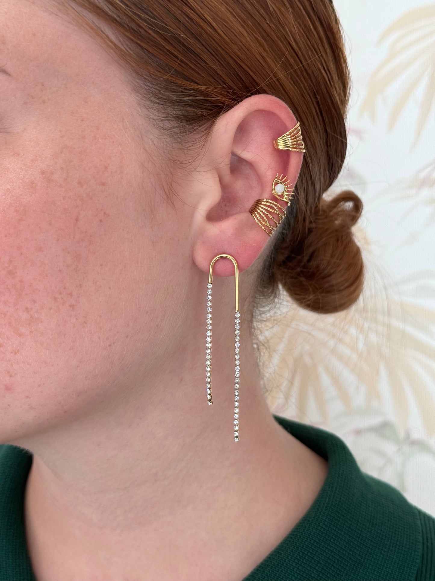 Earcuff IK02 ventaglio 7 righe - ORO