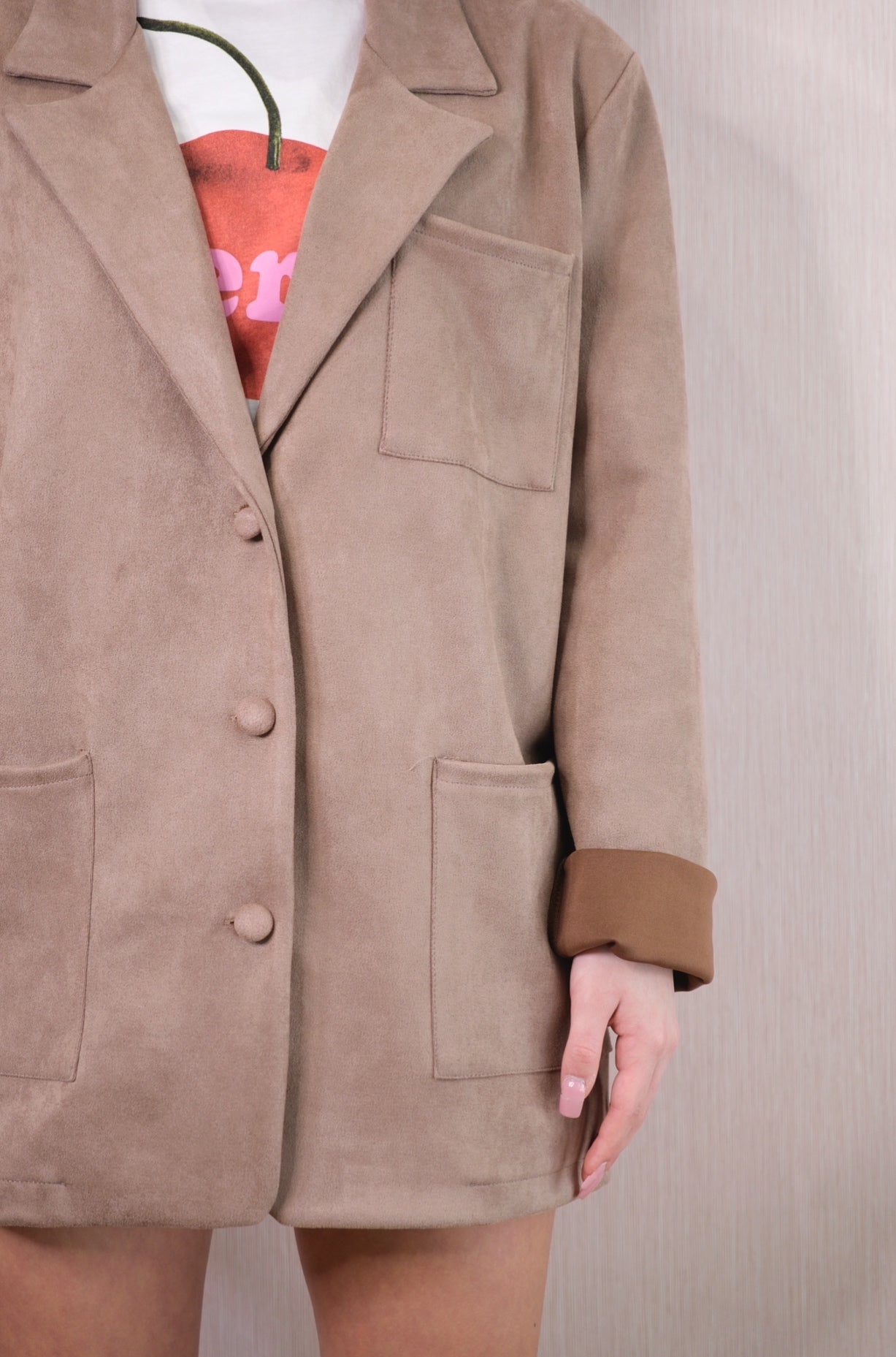 Blazer 11046 Effetto Sued - SABBIA