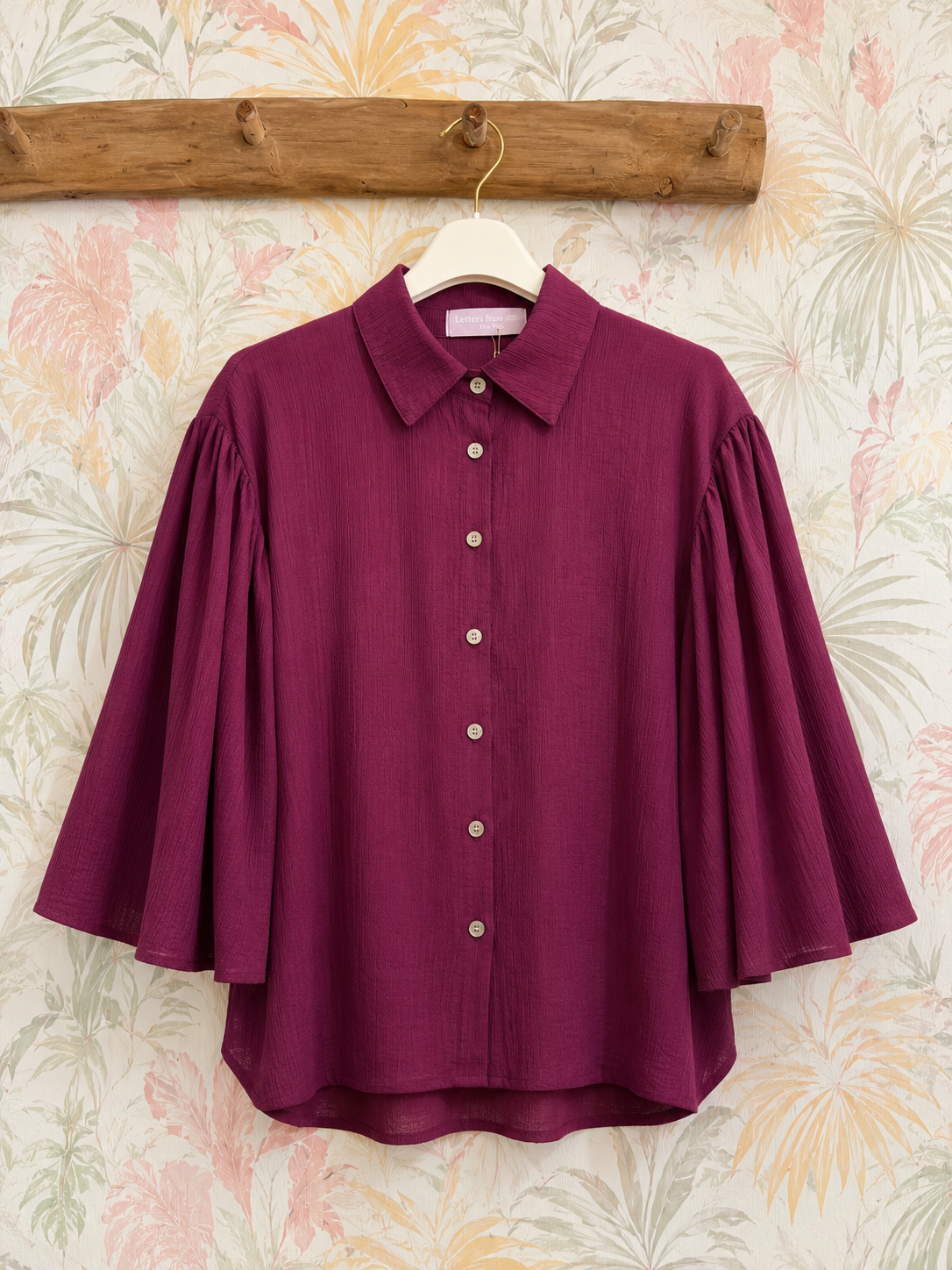 Camicia tinta unita - BORDEAUX