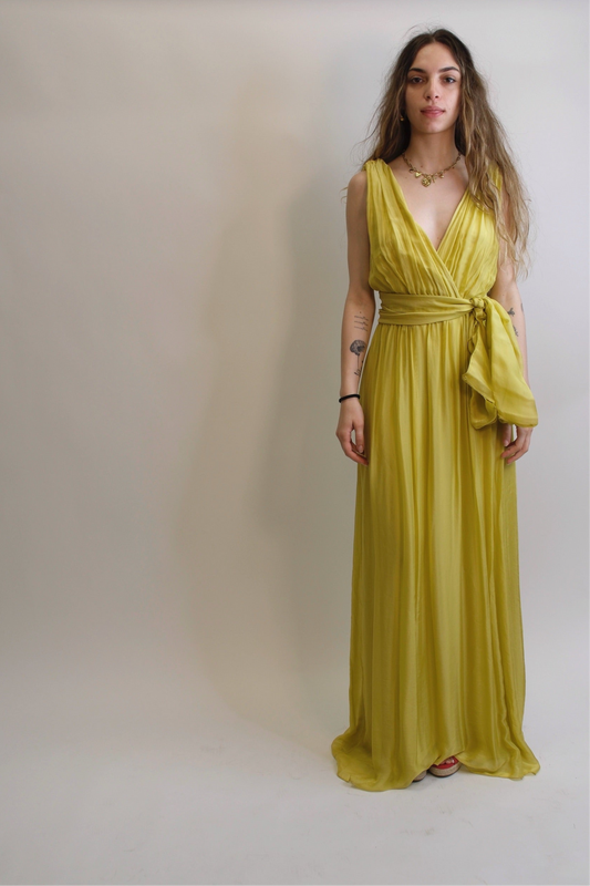 Abito Aluse Basic - GIALLO LIME