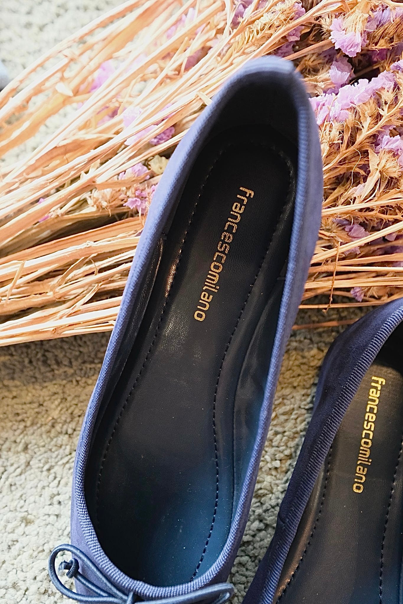 Ballerine C0301CBN camoscio - BLUE NAVY