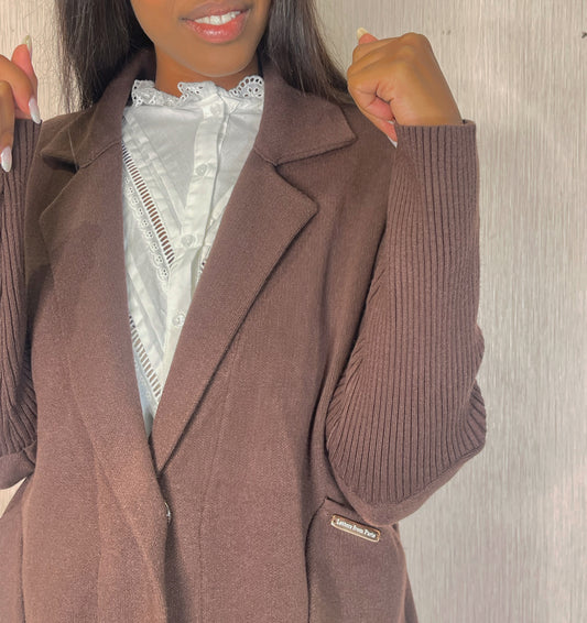 Giacca 015 un bottone - MARRONE