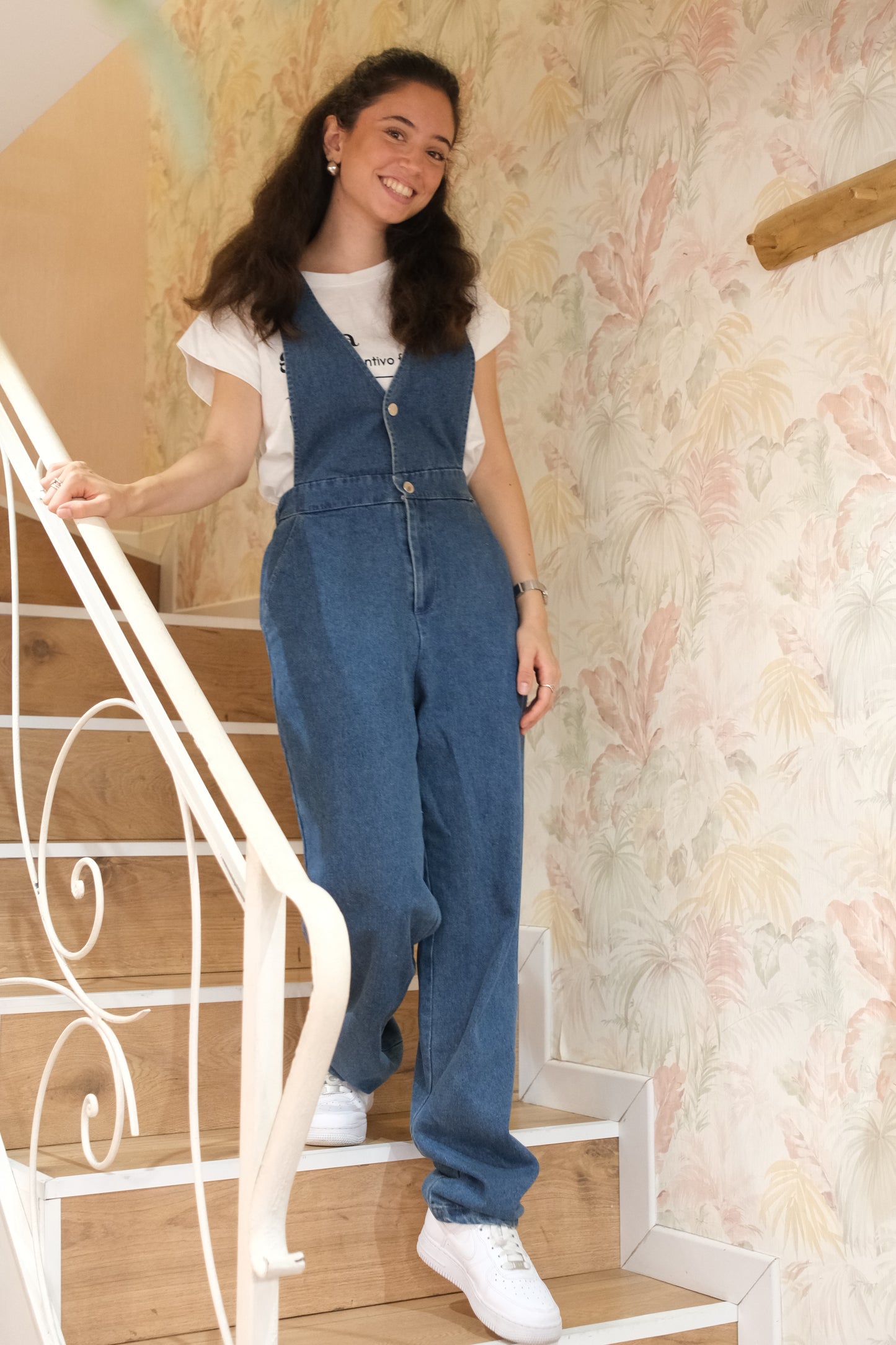 Salopette Scollo V 2bottoni - DENIM