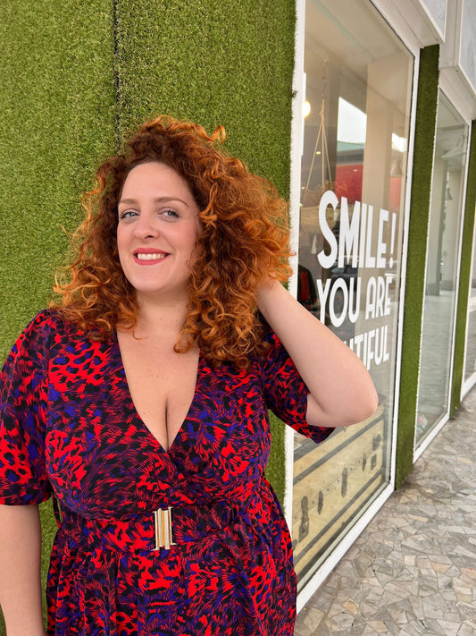 Abito 12644 fantasia - BLUE