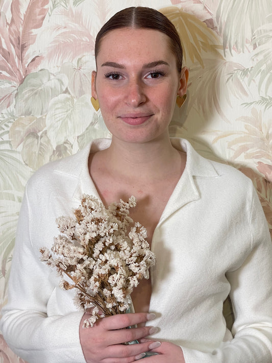 Flat Lobe Heart Earring - GOLD