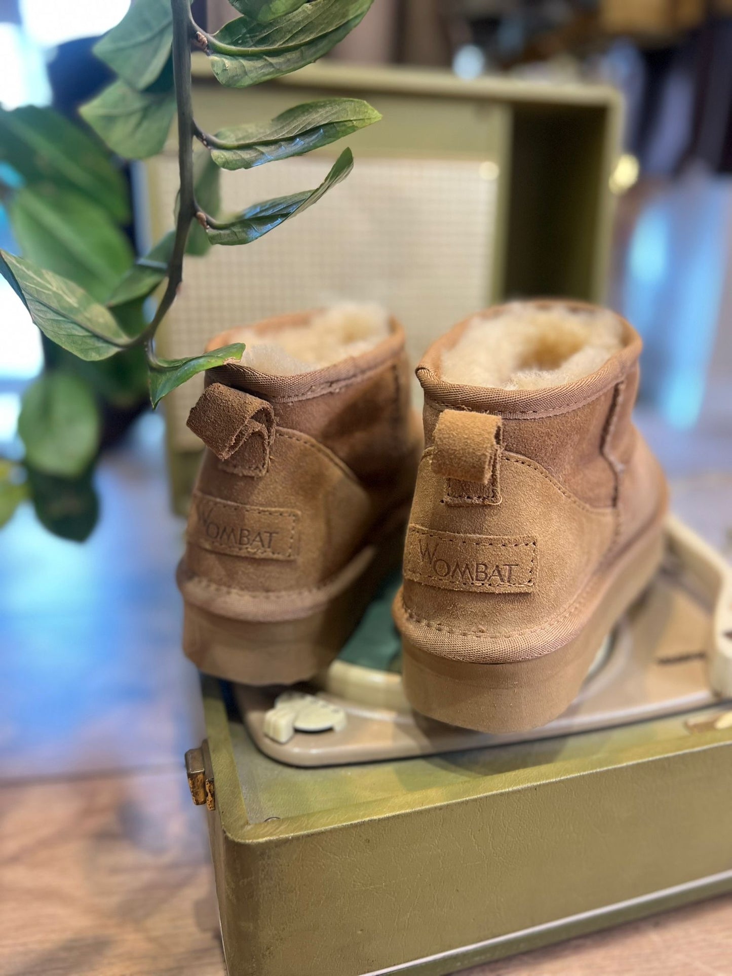 Scarponcini para alta camoscio esterno pelo intern - BEIGE