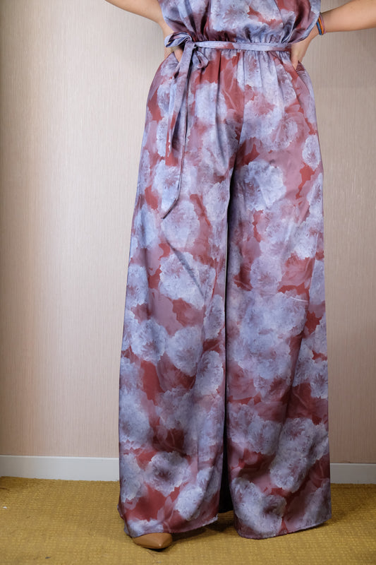 Tuta Tapida Fiori - LILLA/MATTONE