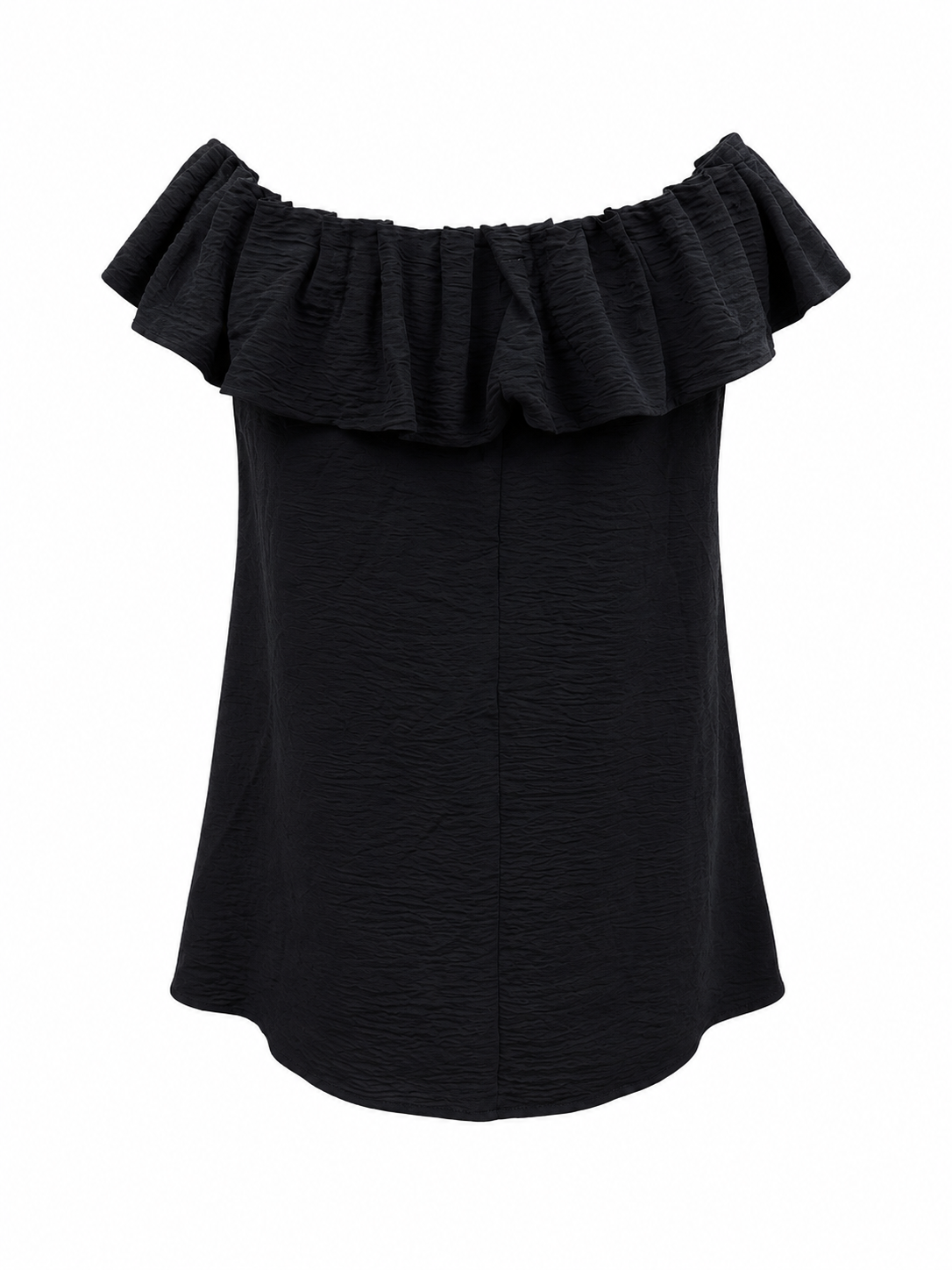 Blusa voulant spalla - NERO
