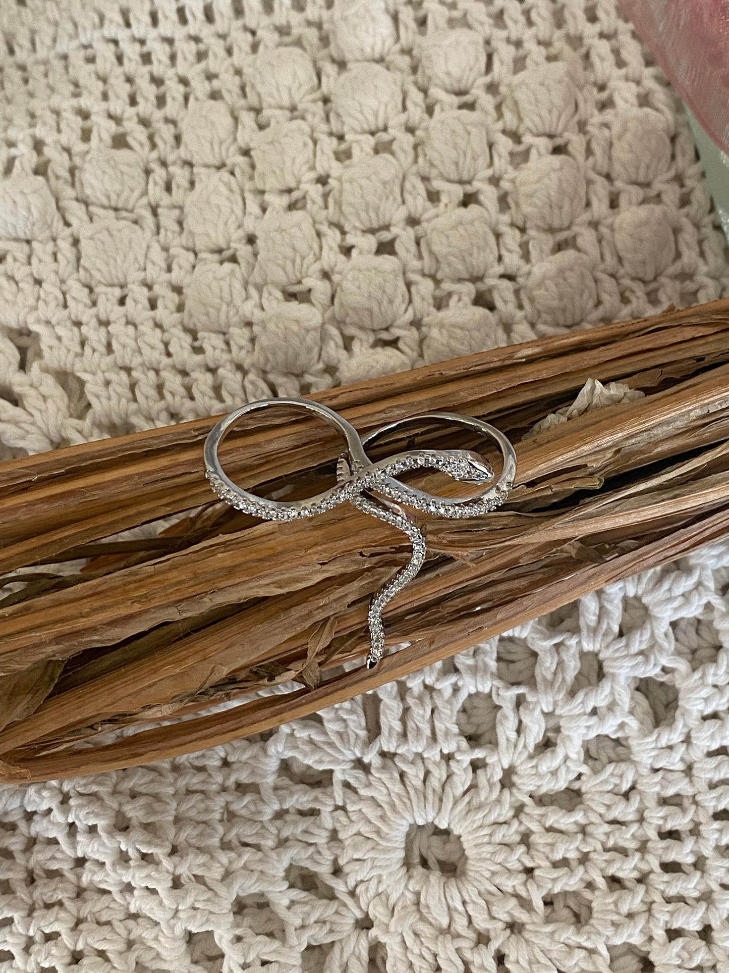 Anello Doppio Serpente - ARGENTO