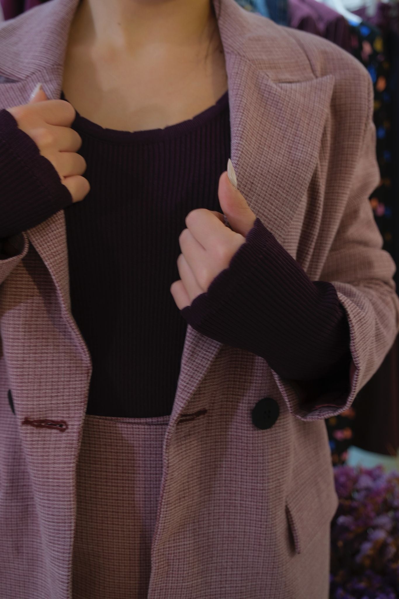 Giacca a quadri - VIOLET