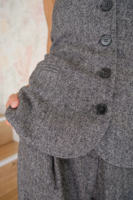 Top chiusura bottoni - ANTRACITE