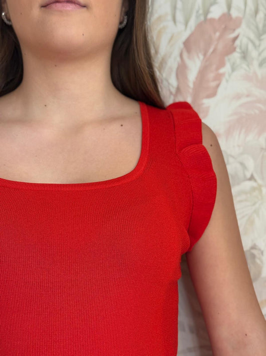 Top YP1388 tinta unita - ROSSO
