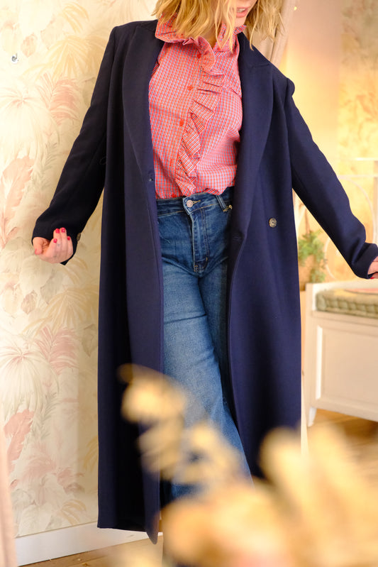 Cappotto Colma con cintura - BLUE