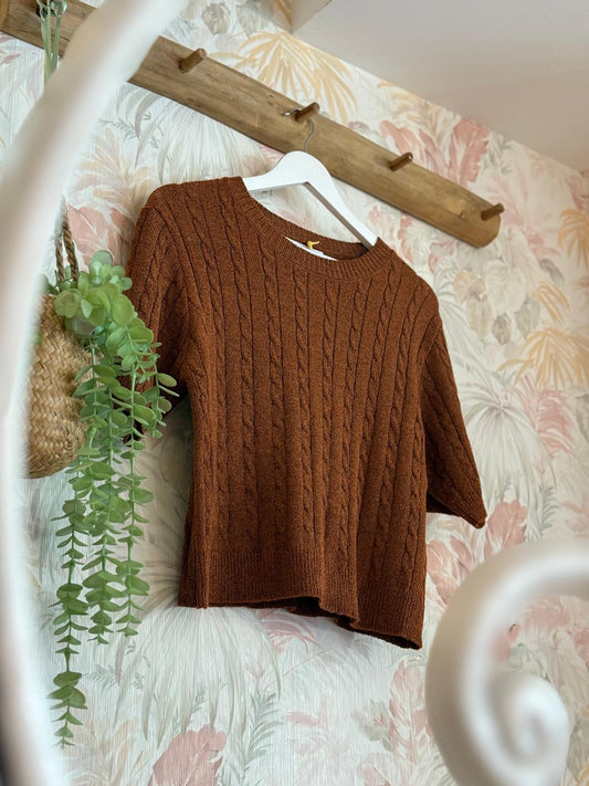 Maglia 51C/10305 Semplice Lavorata - RUGGINE