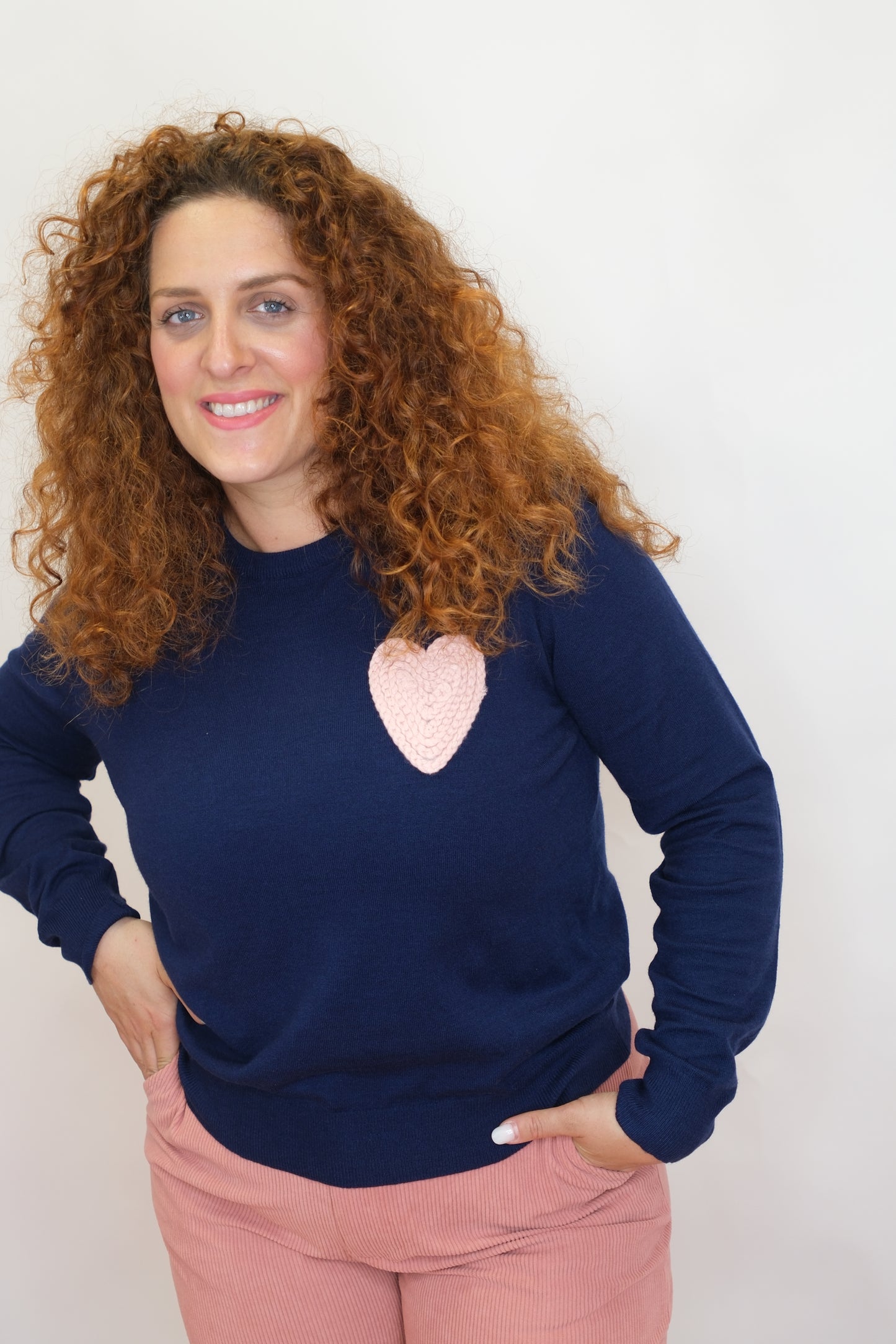Maglia cuore su lato - BLUE