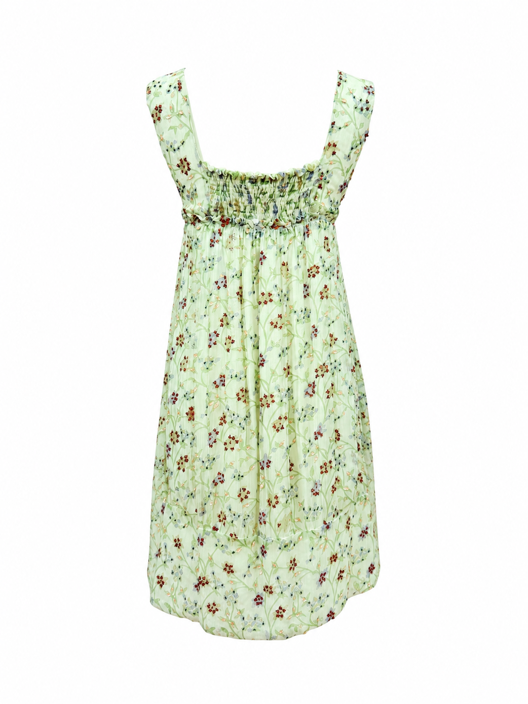 Abito floreale con perline - VERDE CHIARO
