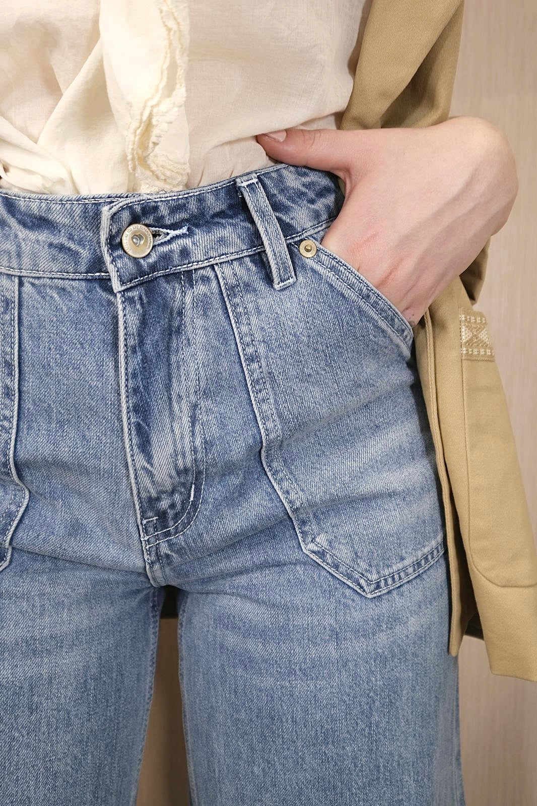 Jeans DY939 palazzo - DENIM CHIARO
