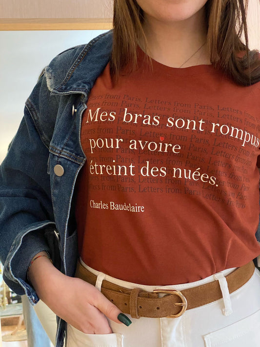 T-Shirt MES BRAS - MARRONE