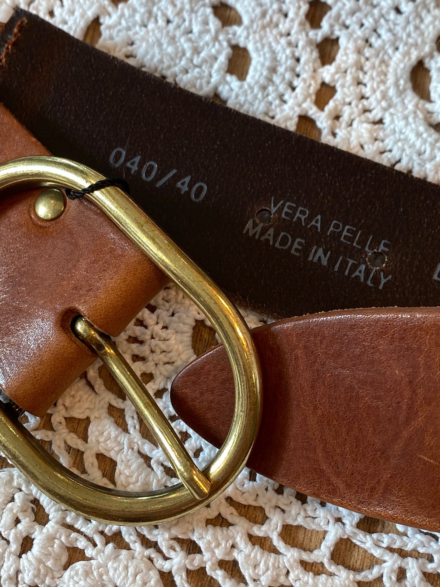 Cintura in vera pelle elastica - CUOIO