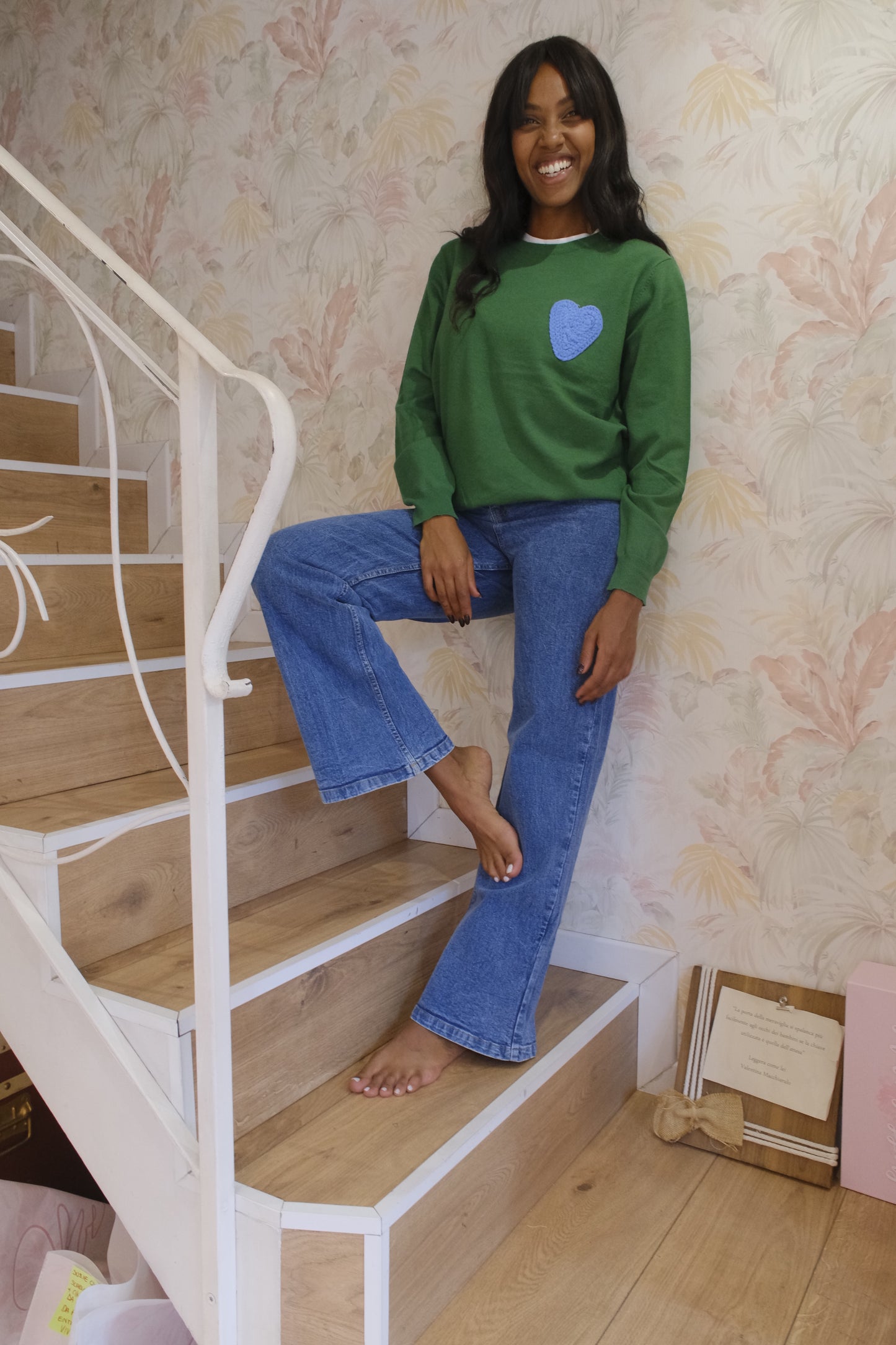 Maglia cuore su lato - VERDE
