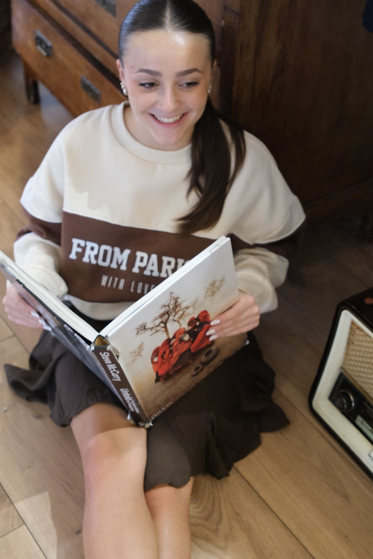 Felpa stampa from Paris - BEIGE