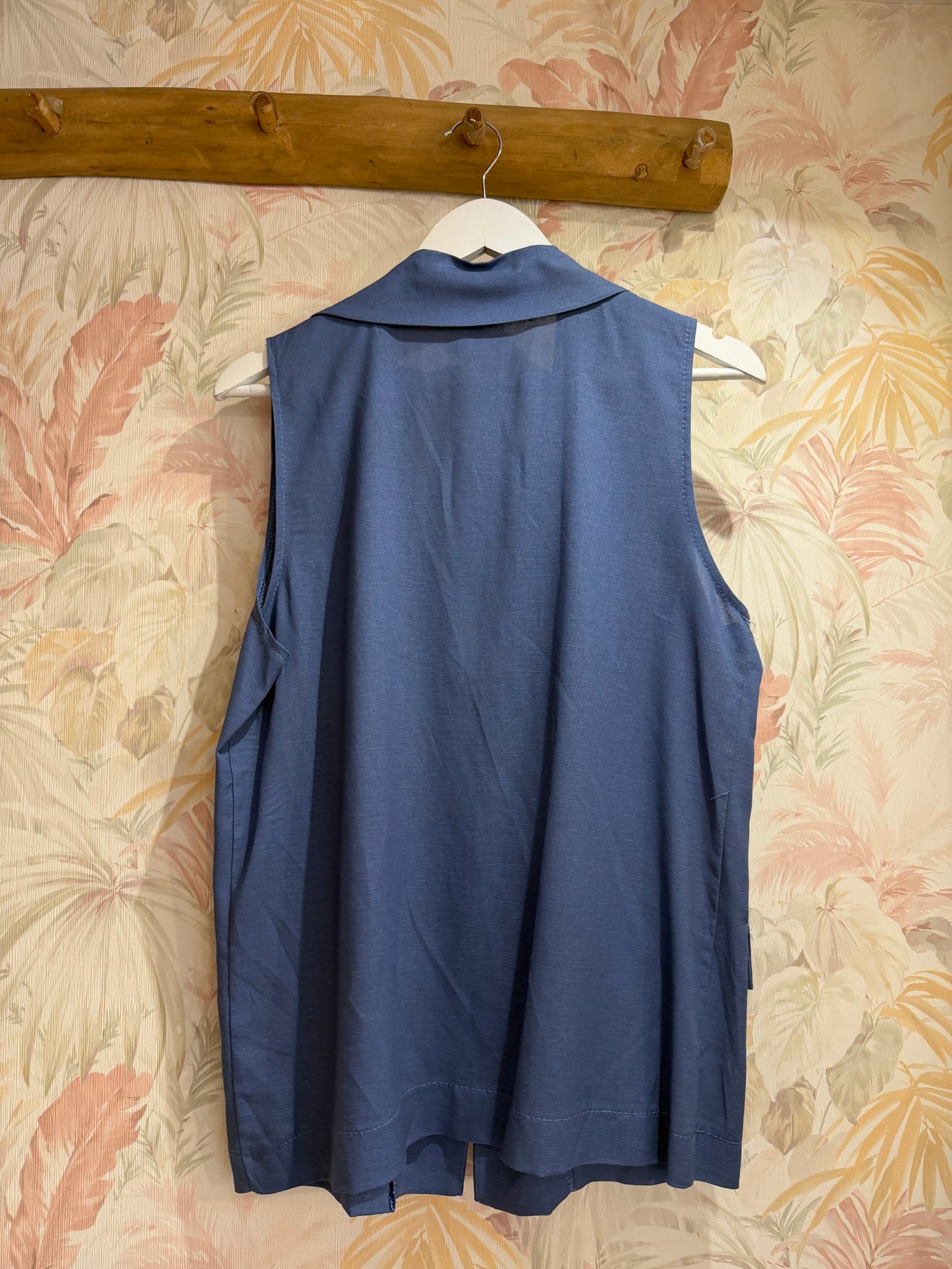 Gilet un bottone - AZZURRO