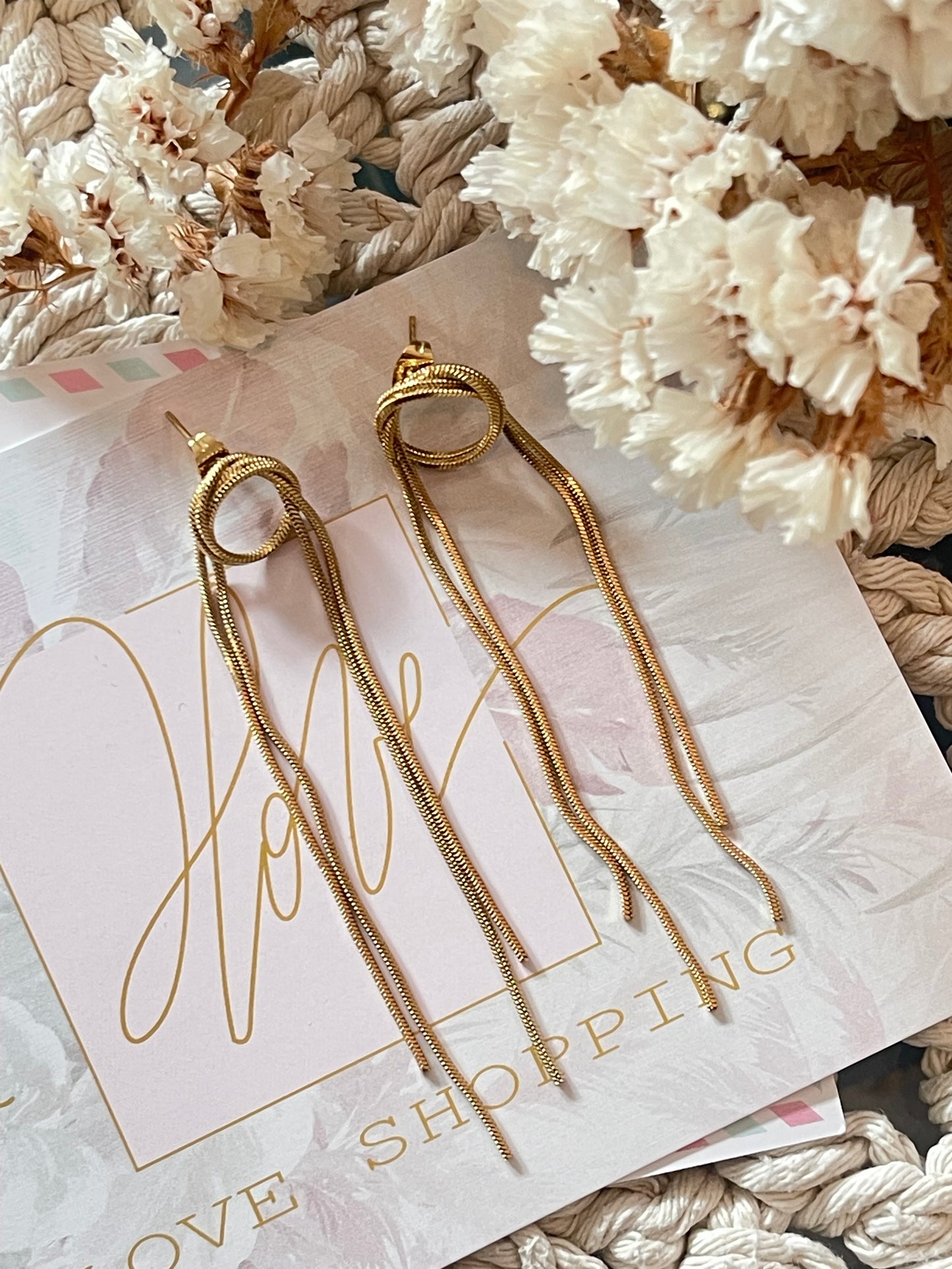 Orecchini IK14 Fili con Nodo - ORO