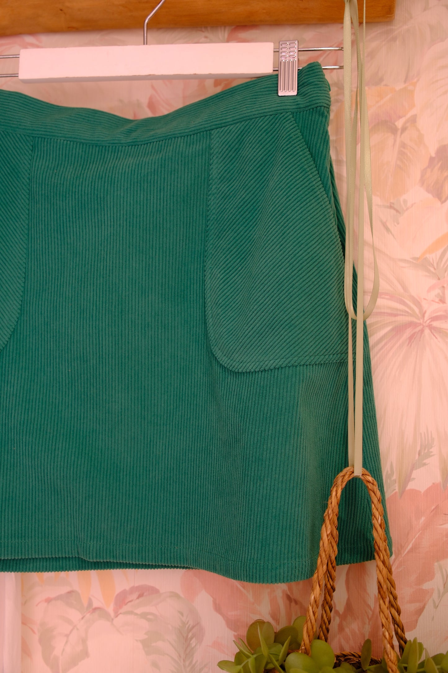 Mini gonna con tasche - VERDE