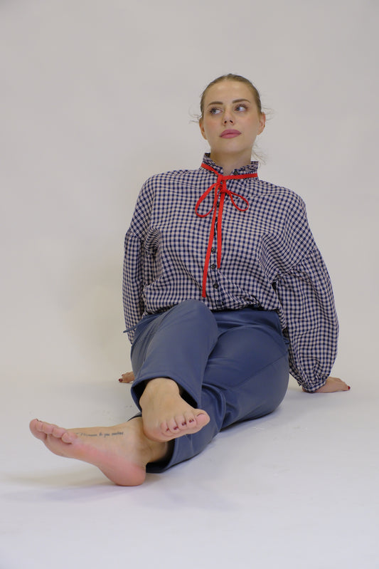 Pantaloni in ecopelle - BLUE