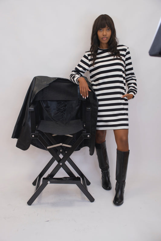 Stivali Helena in vera pelle basic - NERO