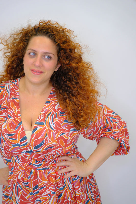 Abito 1036 fantasia - ROSSO