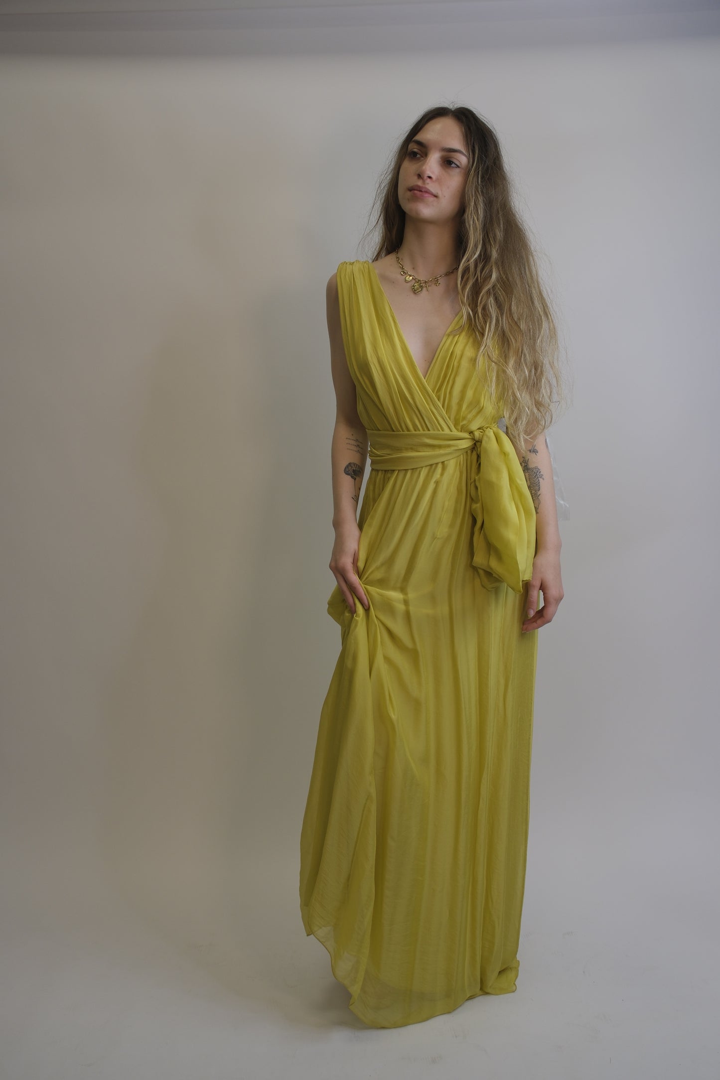 Abito Aluse Basic - GIALLO LIME