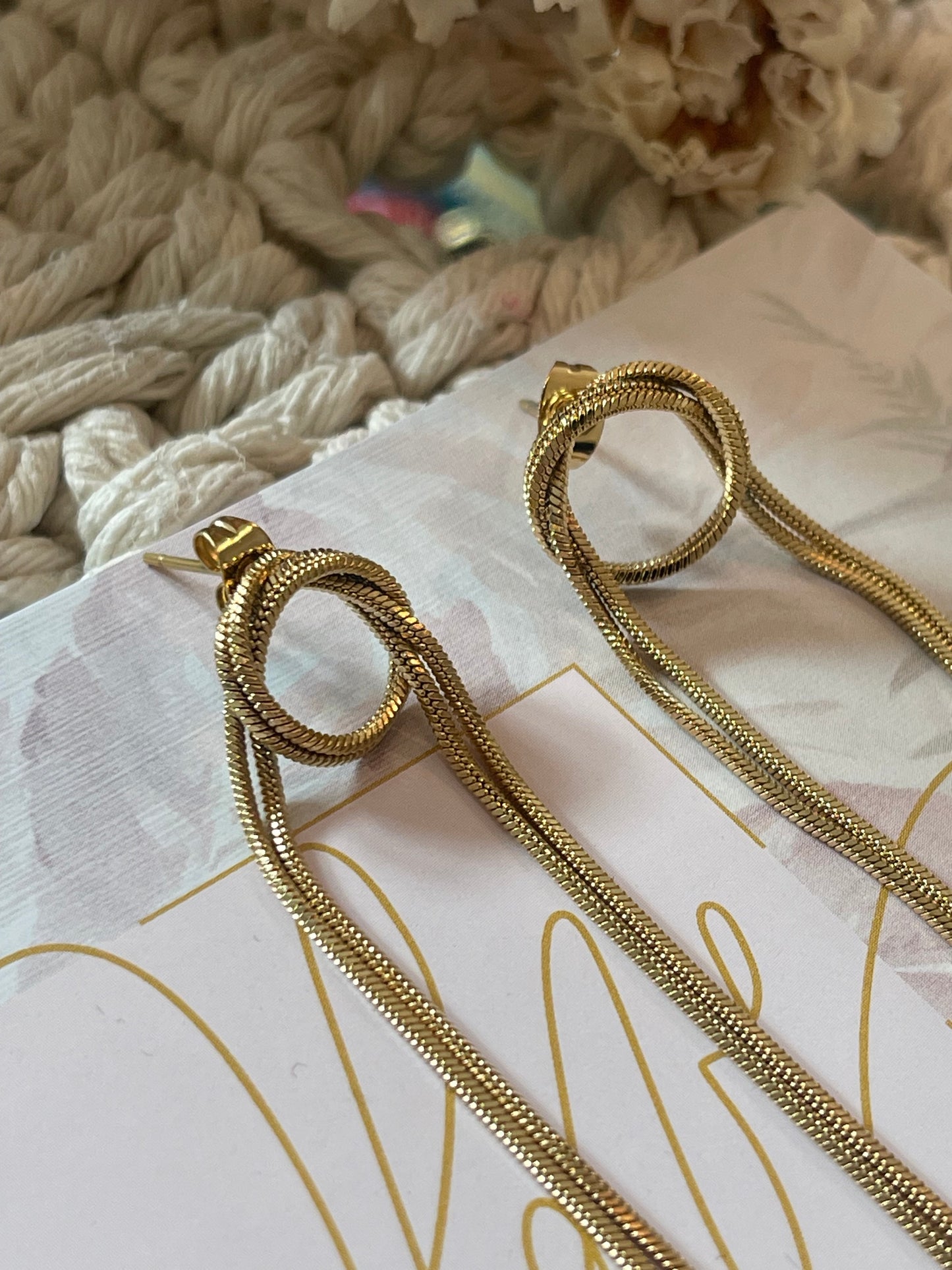 Orecchini IK14 Fili con Nodo - ORO