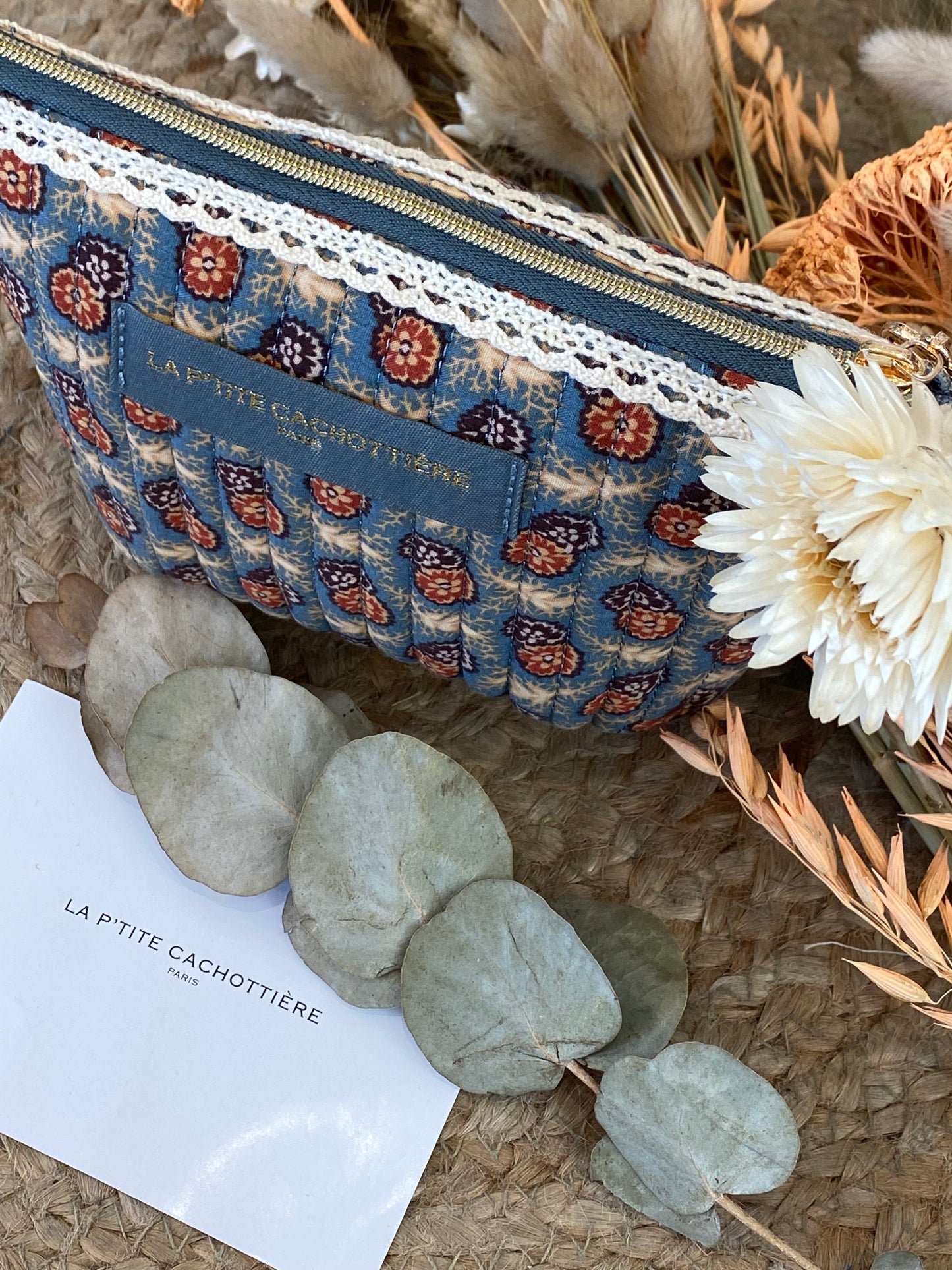 PORTAMONETE PIZZO - FIORI DOPPI