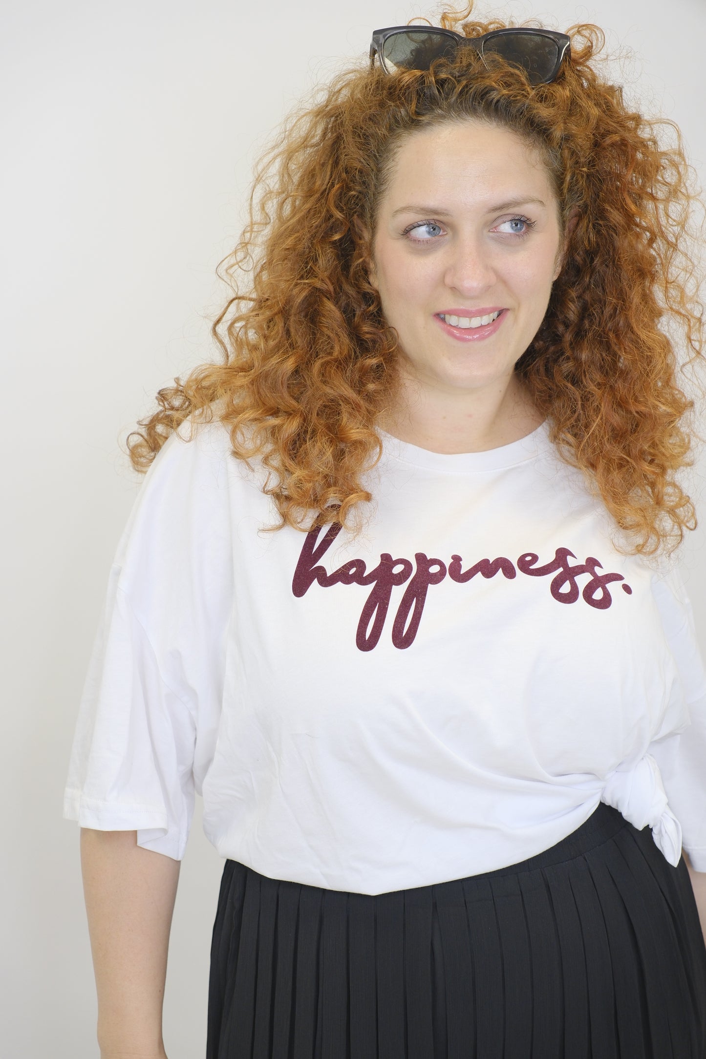 T-shirt Ramida Happiness - BIANCO/BORDEAUX