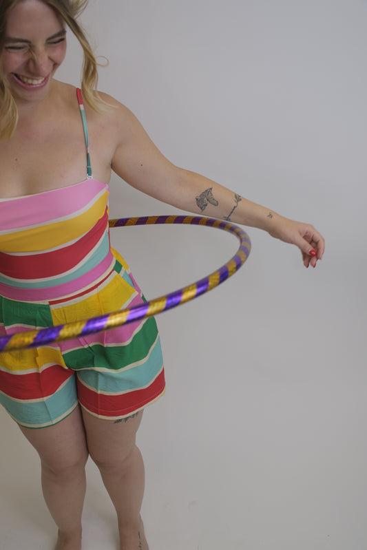 Shorts multicolor con elastico in vita - MULTICOLOR