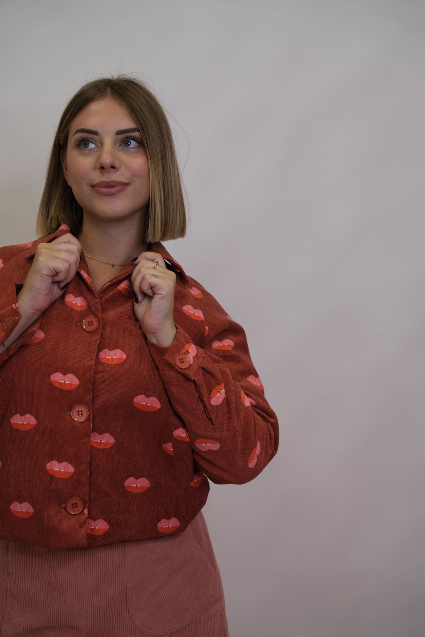 Jacket fantasia labbra - ROSSO