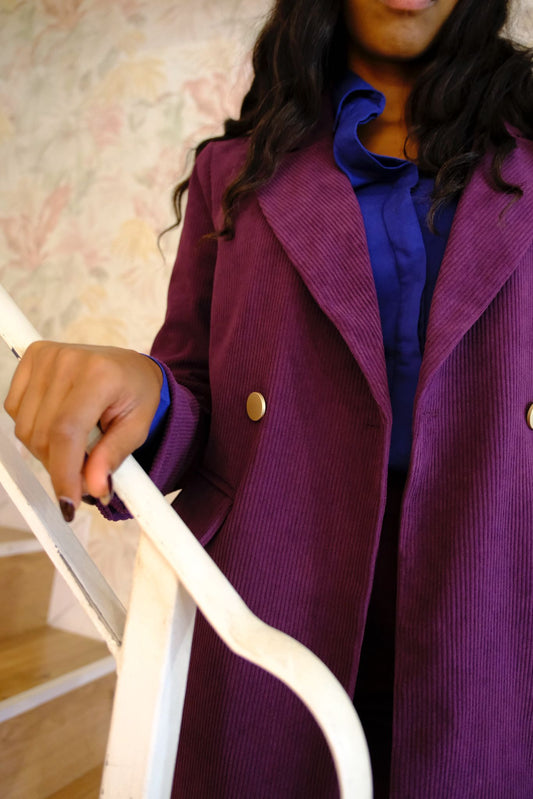 Giacca in velluto a coste - VIOLA