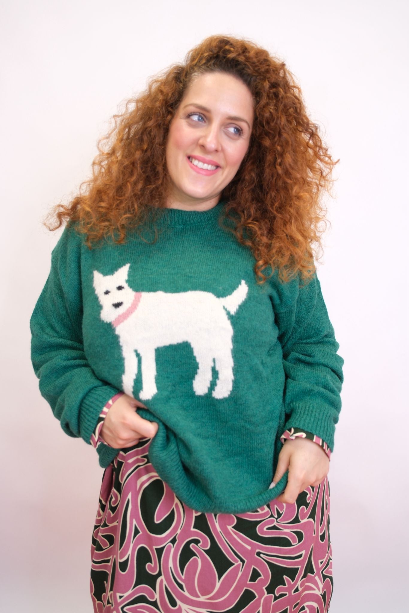 Maglia fantasia cane - VERDE