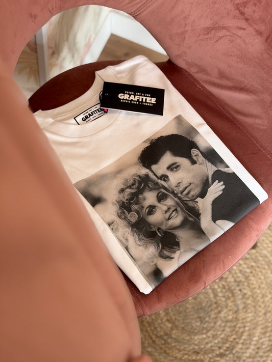 T-shirt stampa Grease - BIANCO