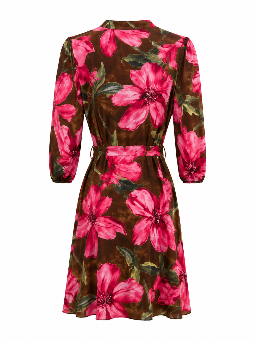 Vestito floreale - MARRONE