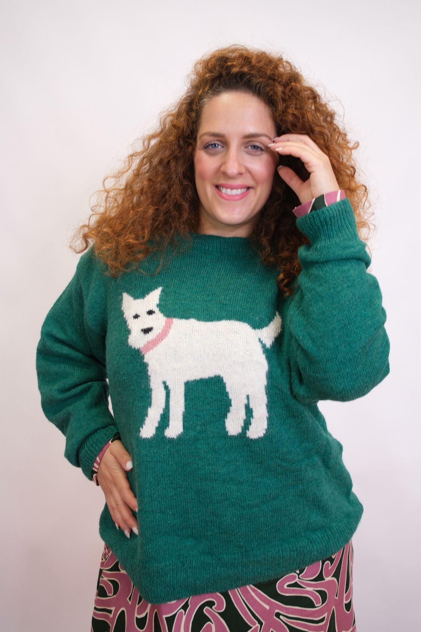 Maglia fantasia cane - VERDE